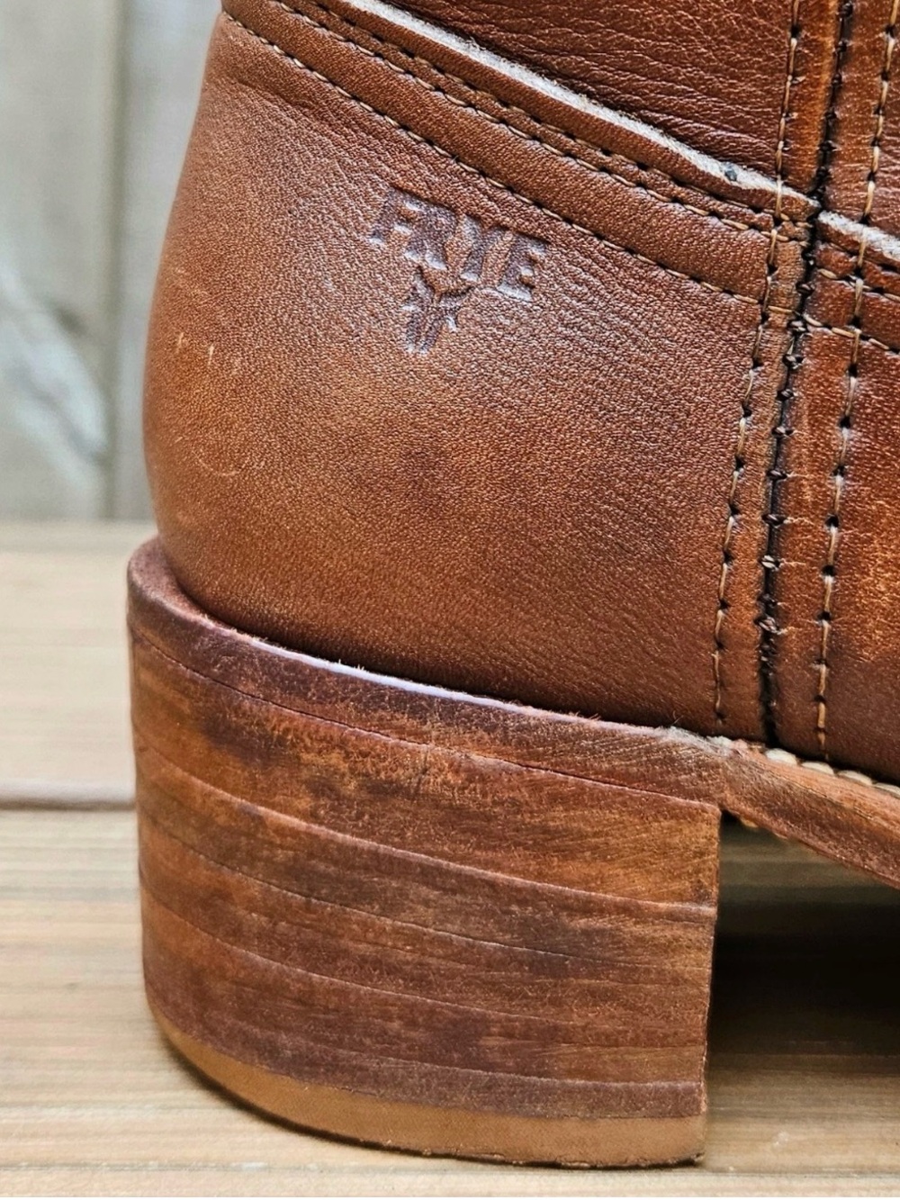 VINTAGE FRYE 15” TALL CAMPUS BOOTS SZ 7 - Picture 11 of 16